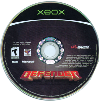 Defender (USA) Game Disc